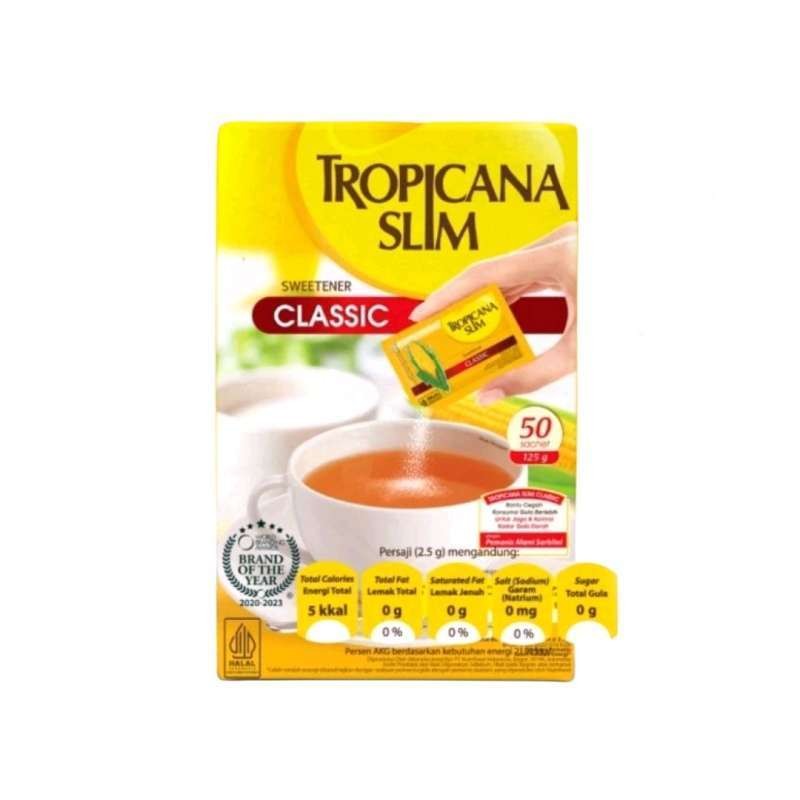 

Tropicana Slim Classic Sweetener Pengganti Gula 50 Sachets