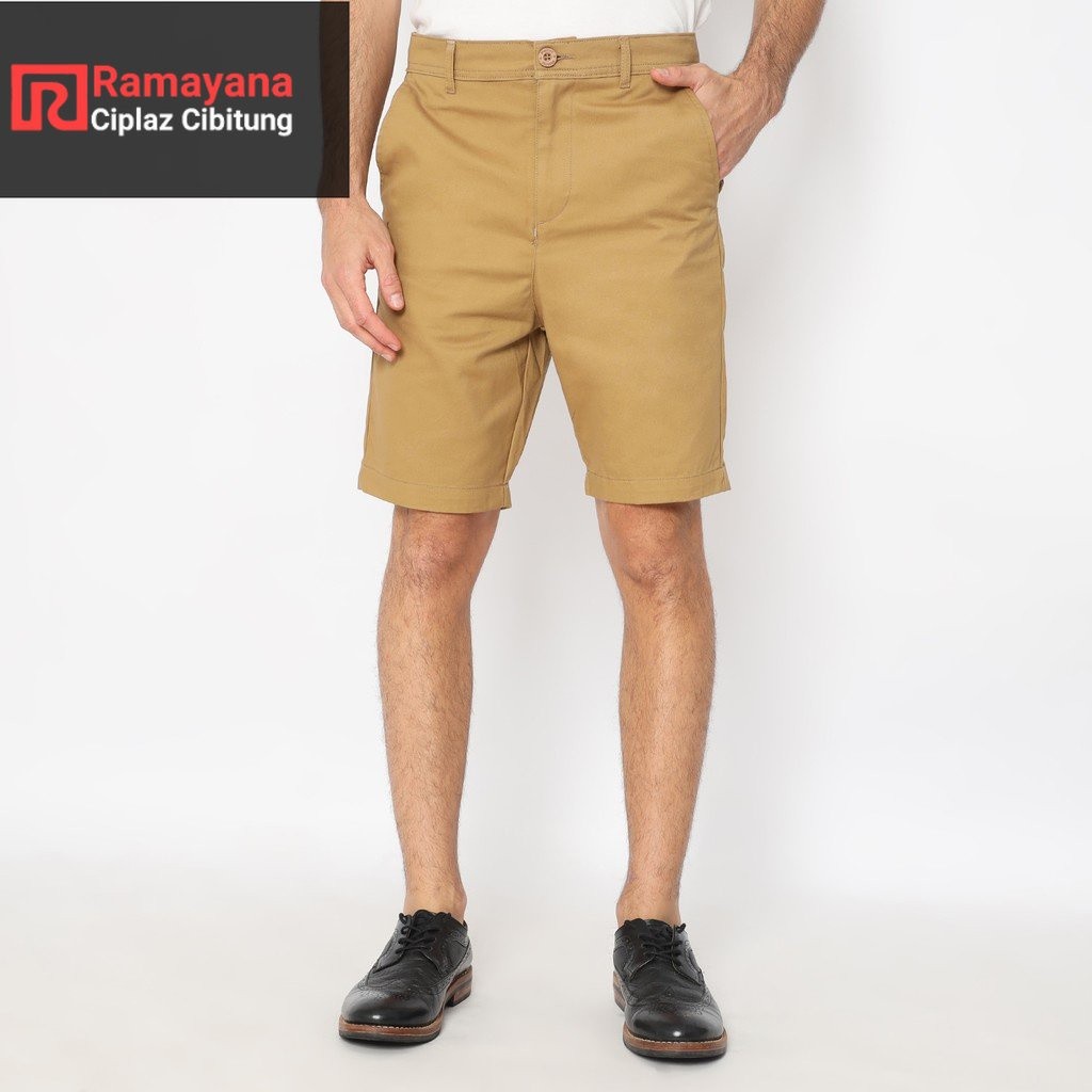 Platini Celana Chino Pria Pendek Khaki 5306
