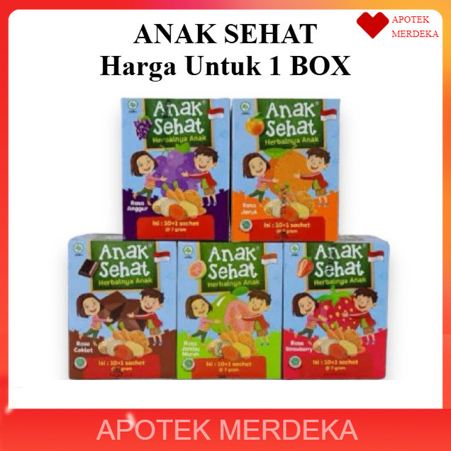 

Jamu Anak Sehat isi 10 + 1 Sachet Sidomuncul Rasa Anggur / Strawberry / Coklat / Jeruk / Sidomuncul Anak Sehat Anggur, Coklat, Jambu Merah, Jeruk, Strawberry 10's -Penambah Napsu Makan Anak