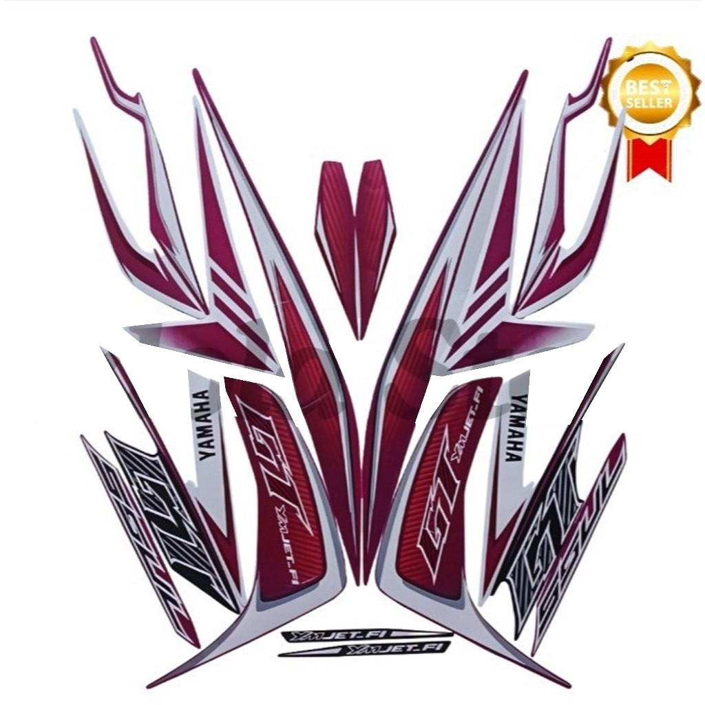 Stiker Striping Mio Soul GT 2013 Ungu Putih List Stiker Standart Mio Soul GT 2013 Terbaik