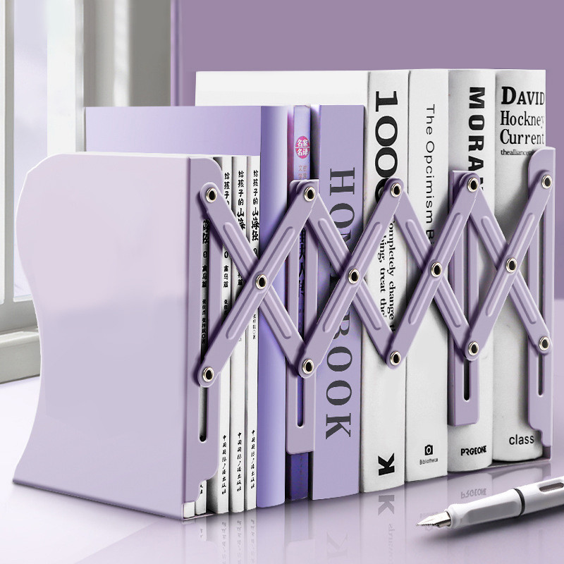 

Retractable Bookends For Shelves Book Support Stand Set Adjustable Bookshelf With Pen Holder Desk Organizer Office Accessories