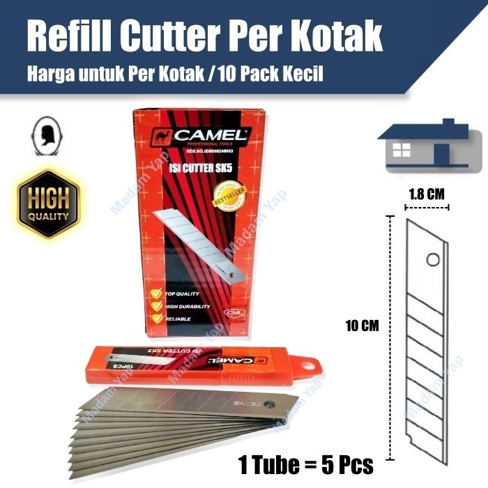 

Isi Pisau Cutter Blade Besar Mata Refill Alat Potong Pemotong Cuter