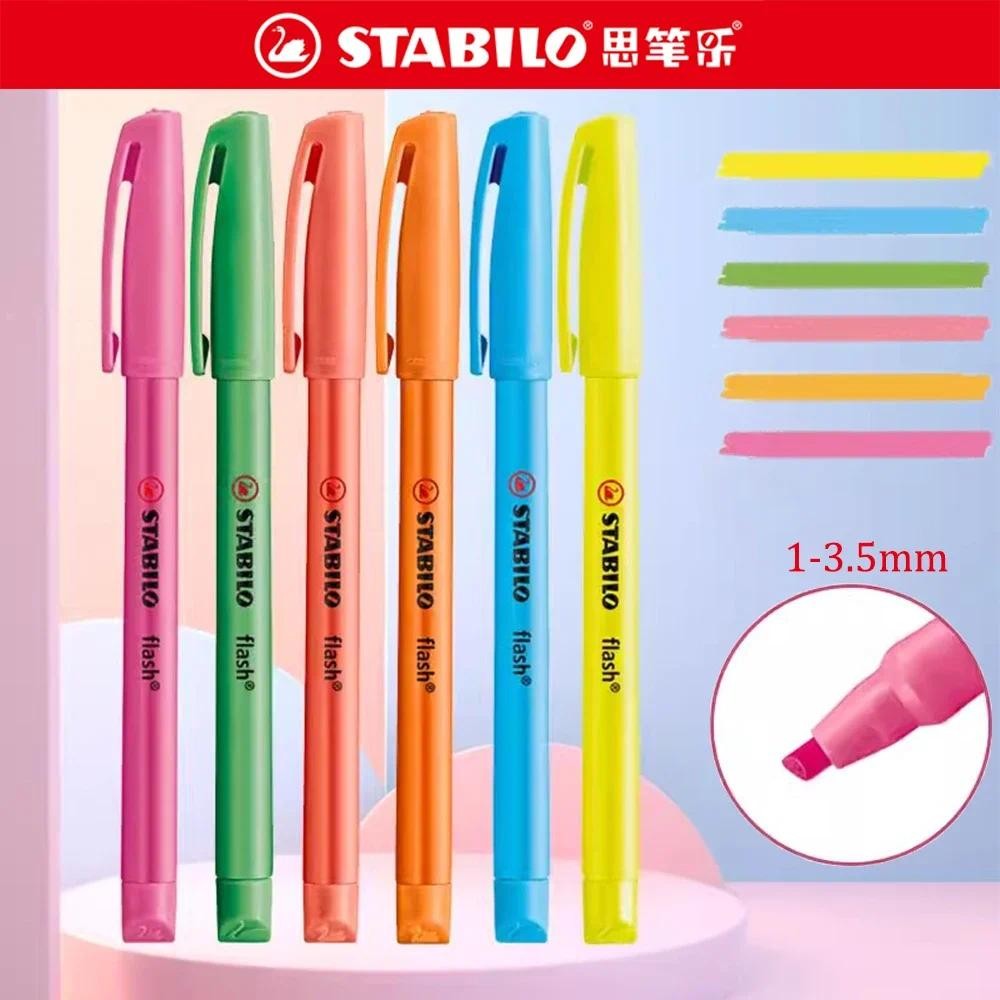 

German Stabilo Shiny Highlighter 555 Color Markers Kawaii Stationery Stationery Supplies School Acsesories Back To School