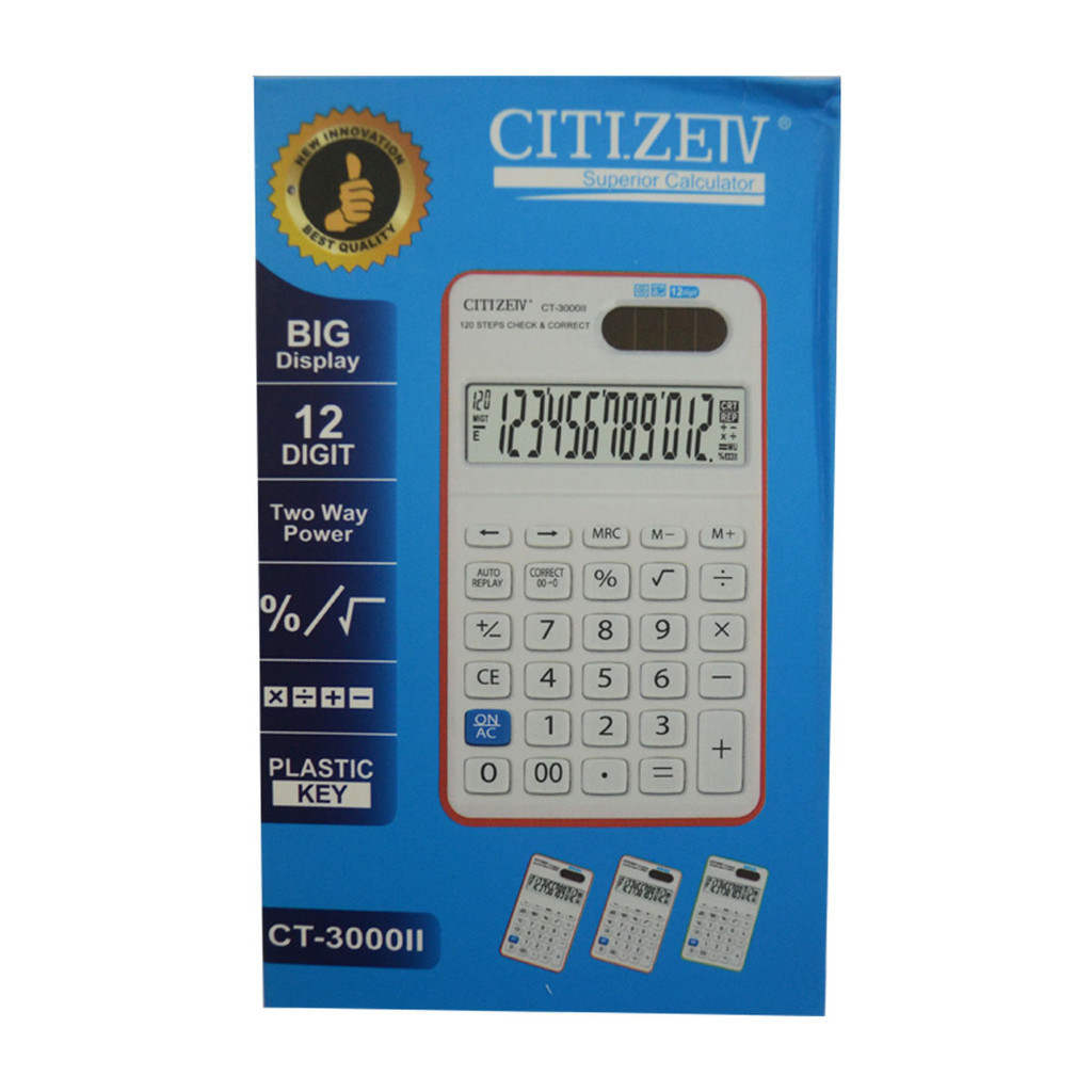 

Calculator Kalkulator CITIZEIV CT-3000II CT-3000 II 12 Digits