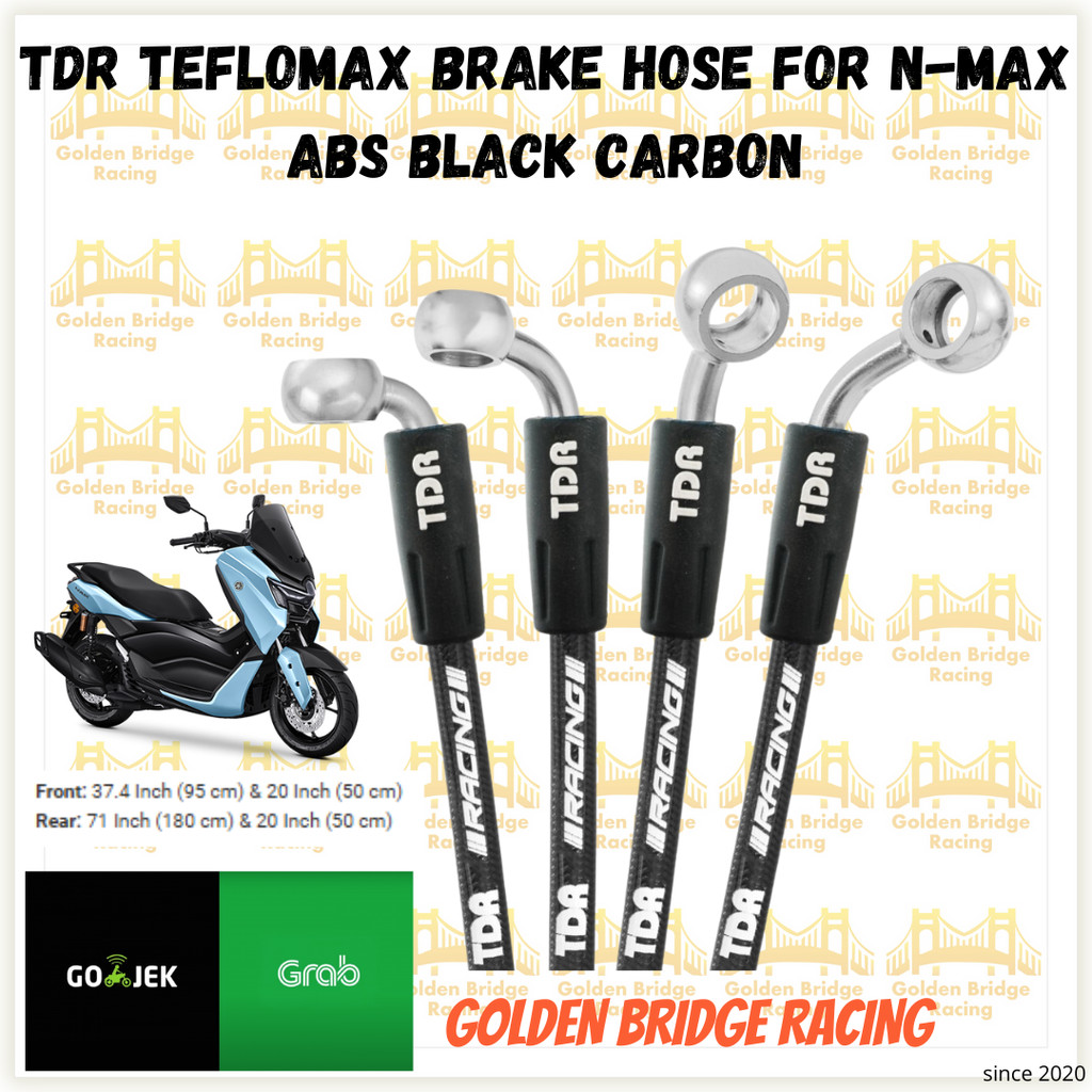 TDR Teflomax Brake Hose For all new n-max n-max old ABS black carbon banjo stainless sela teflomax a