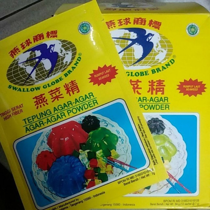 

New Item AGAR AGAR DOUBLE SWALLOW HIJAU SCT 9G