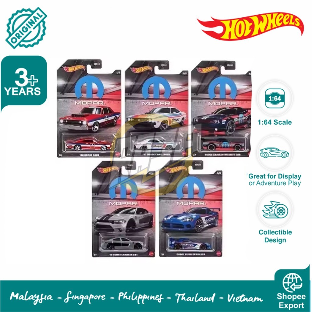 Hotwheels Mopar Series - 68 Dodge Dart - 71 Dodge Chalenger - Dodge Challenger Drift Car - 15 Dodge 
