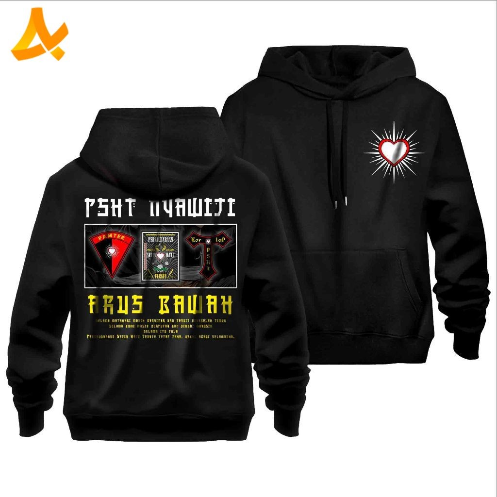 Jaket Hoodie PSHT SH Terate Nyawiji Madiun 1922 - Kaos Setia Hati Arush Bawah Pamter X Korlap