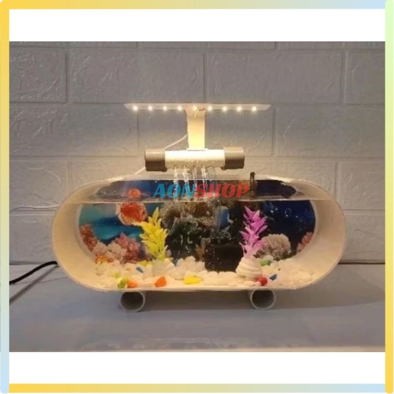 [AS] Aquarium Mini Ikan Hias Full Set