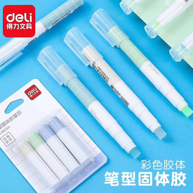 

Deli Pen Type Solid Glue Stick High Viscosity Replaceable Transparent Handmade Adhesive School Office Stationery Supplies