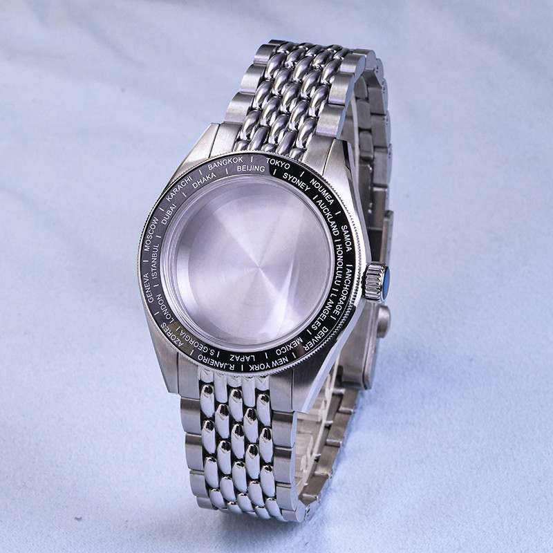 HEIMDALLR Watch Stainless Steel Diver GMT Watch Case Sapphire Glass 20Bar Waterproof Fit For NH34 Au