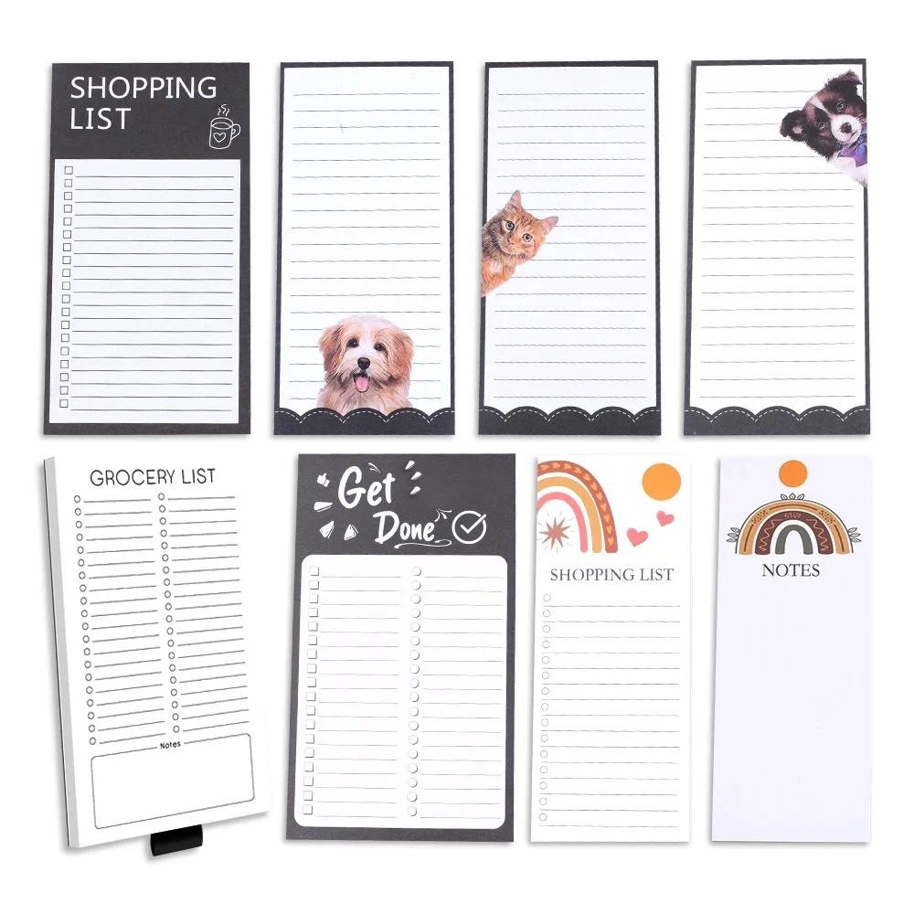 

Kawaii Cute Magnet Fridge Memo Pads Non-sticky Notes Refrigerator Notepad Magnetic Grocery Shopping List To Do Check Daily Plan