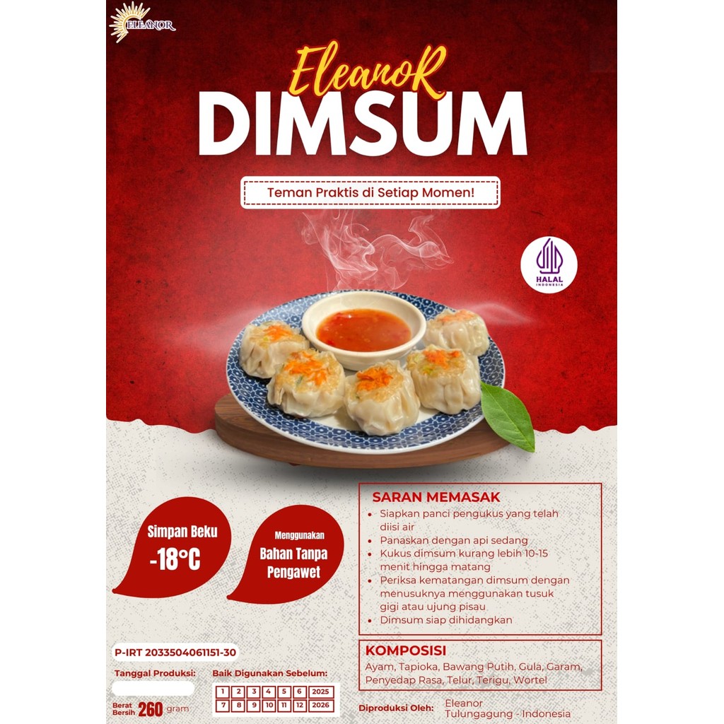

[FROZEN] DIMSUM SIOMAY AYAM PREMIUM NON MSG isi 12 FROZEN BY ELEANOR