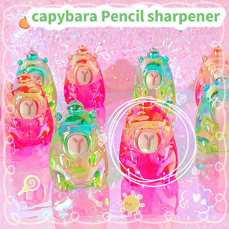 

Office supplies kawaii stationery items school useful aesthetic School supplies cute capybara pencil sharpener kids stationery
