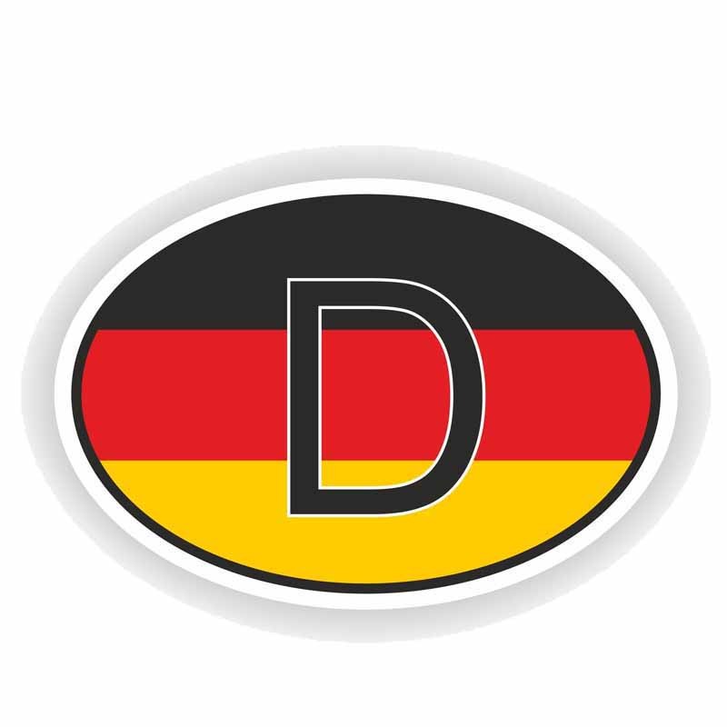 

K219#13CM/17CM Personality Car Sticker German Country Code Decal
