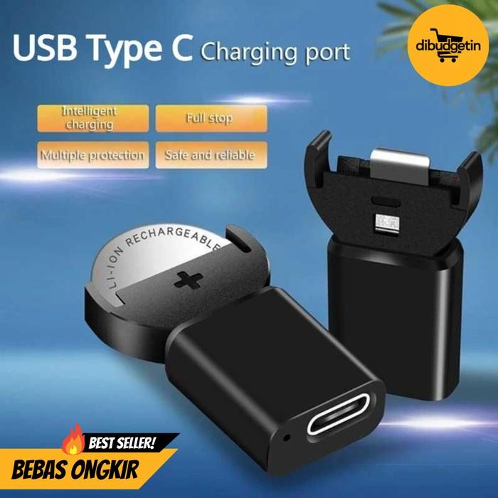 Charger Baterai Kancing Li-ion LIR2032 LIR1632 USB Type C - BCASE BC42