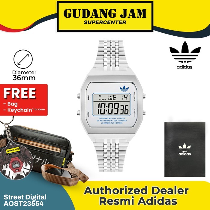 "V.NLN" - READY STOCK Jam Tangan Adidas Pria Wanita AOST23554 Digital Rantai
