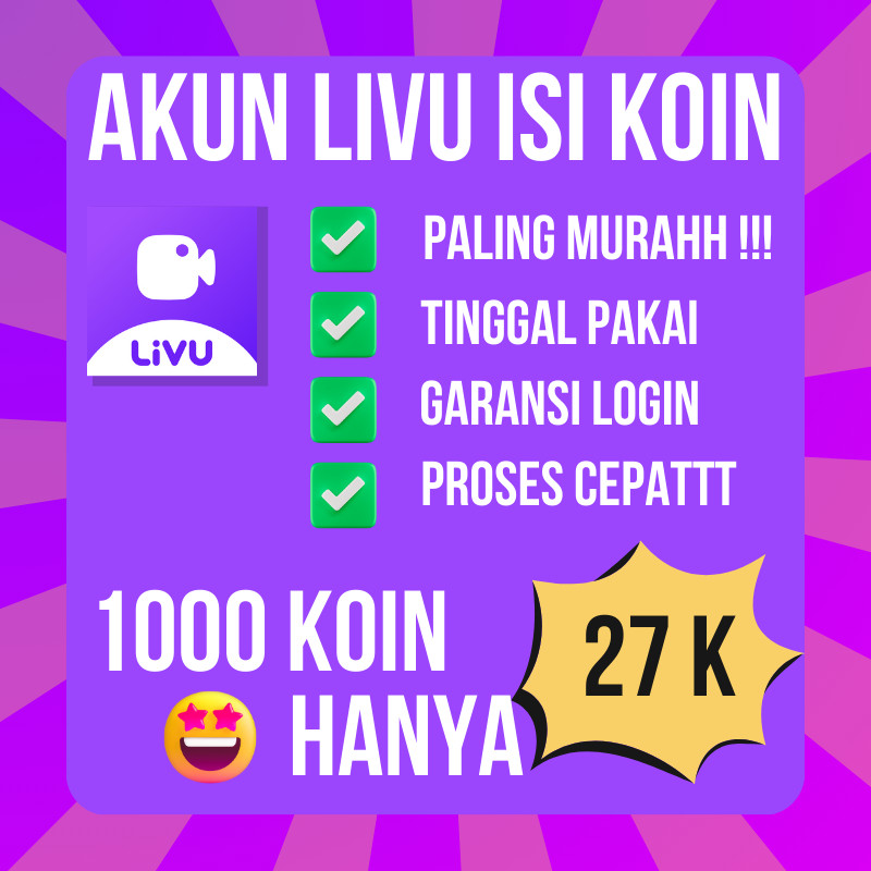 Akun Livu Isi 1000+ Koin Siap Pakai