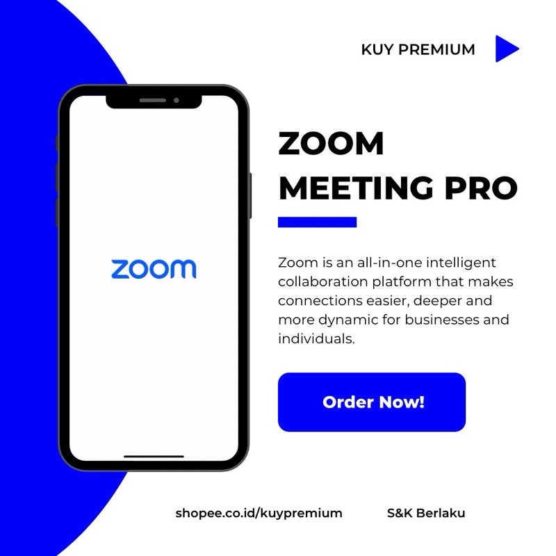 Zoom Meeting Pro / Premium 1 Tahun Full Garansi