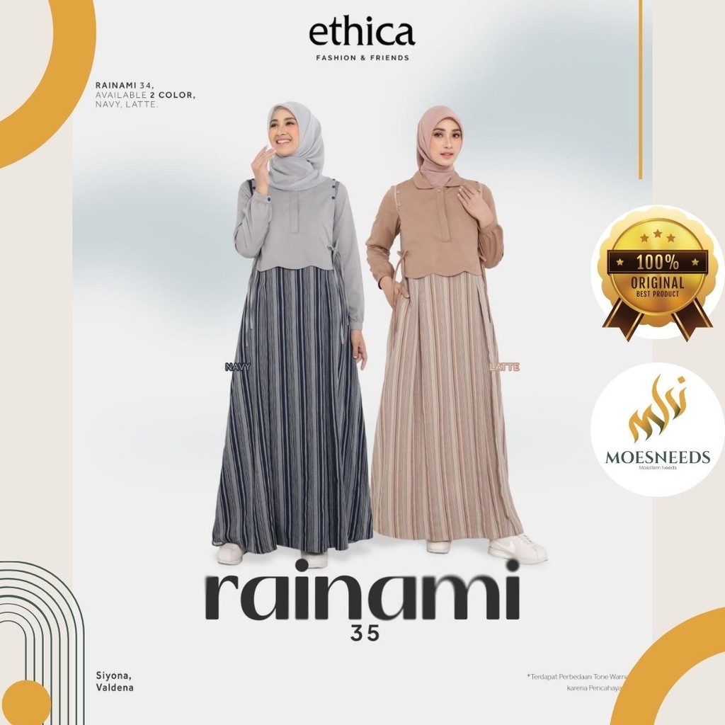 ETHICA Gamis Daily Wanita Kekinian Trendi Rainami 35