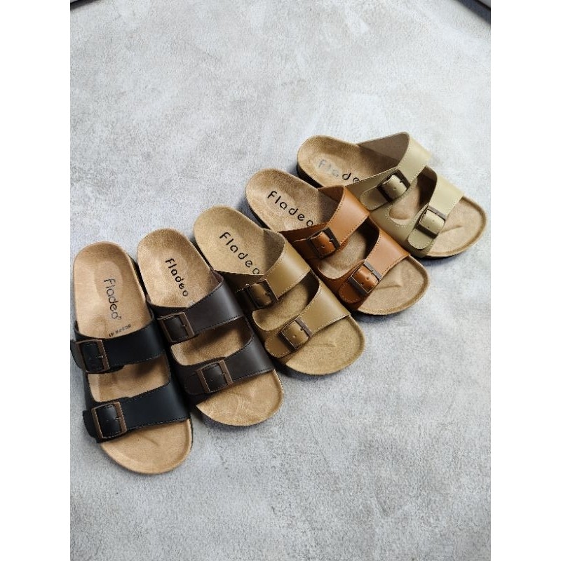 TOMOYSHOP sandal puyuh pria cowok fladeo motif selop