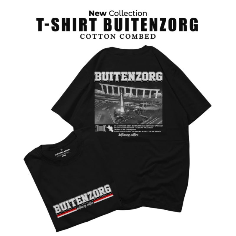 Kaos Bogor Tugu Kujang / Buitenzorg - Tshirt Buitenzorg Special Merch Merah Putih - Kaos Katun Combe