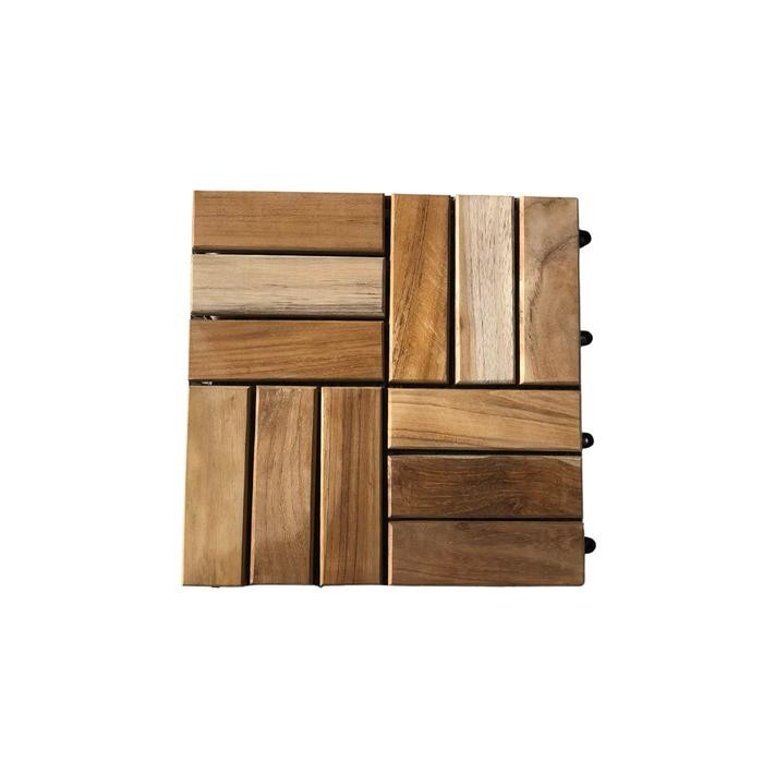 

Aksesories Terlaris~ Decking Tile kayu jati kebun-kolam-teras 28x28 - Mozaik 28 x 28cm