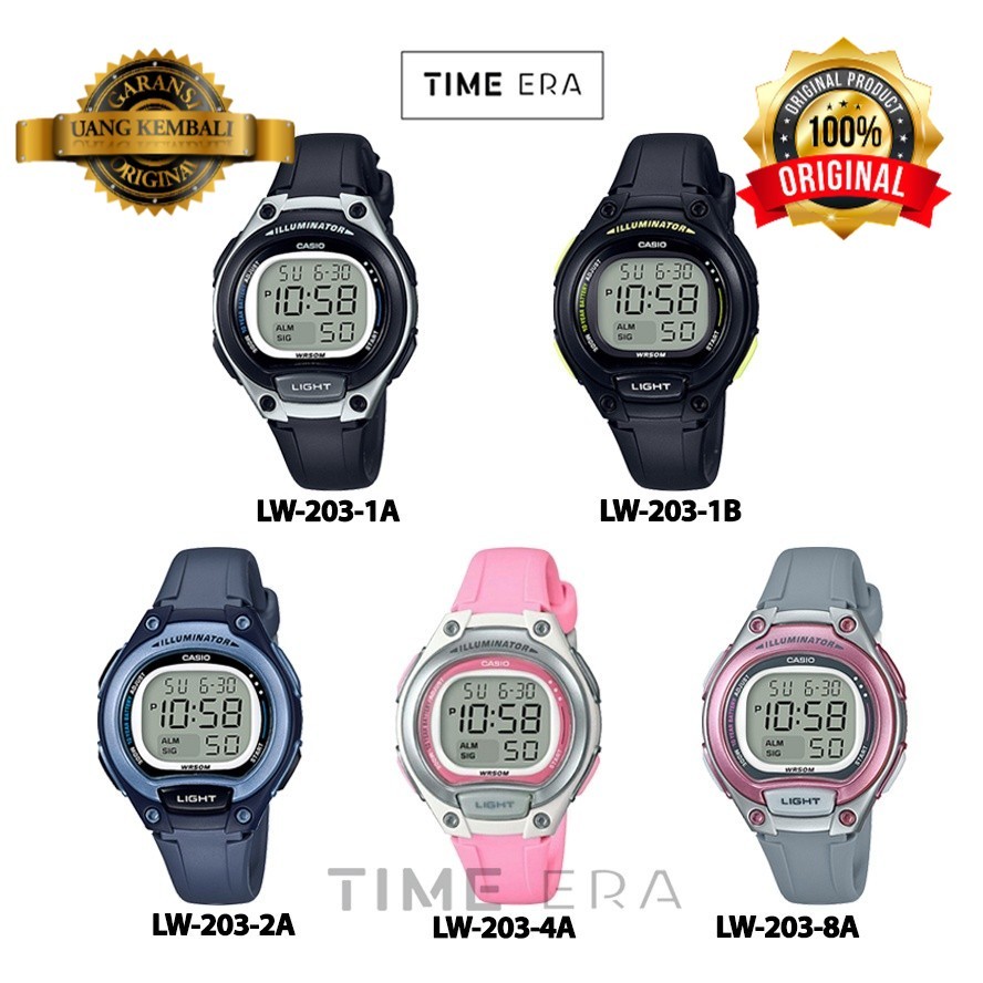 Original Jam Tangan Casio Original   Wanita Digital Resin Strap CS