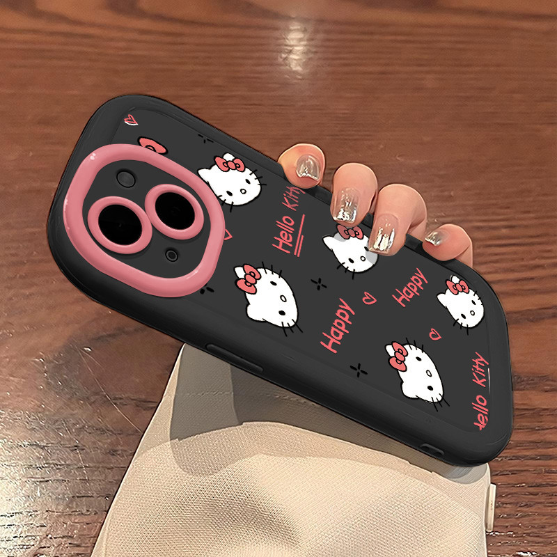 Hello Kitty Untuk Case VIVO  Y12 Y12i Y17S Y17 Y20 Y22 Y91C Y28 Y21 Y15S Y03 Y02 Y15S Y16 Y18 Y35 Y2