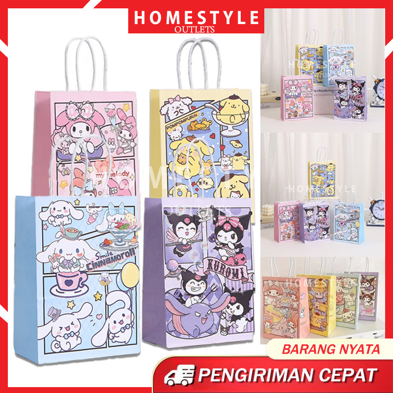 

HSO Paper Bag Kantong Kertas Animasi Goodie Bag Bingkisan Snack Anak Tas Kado Motif Kartun Lucu