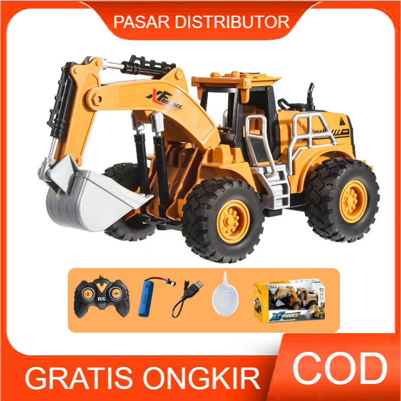 Pasar Distributor RC XLF MODEL SPRAY TRUCK 789-313B Mainan Remote Control Excavator Ghz Trucks Anak