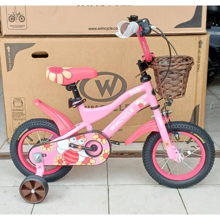 Sepeda Anak / Kids Bike Wimcycle BUGSY BALITA 12 inch - Bugsy BEE PINK