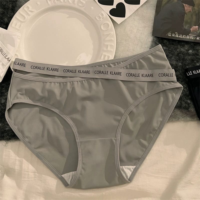 Angels CD Celana Dalam Wanita Coralle Klaare Silang Satin Karet Gaya Korea