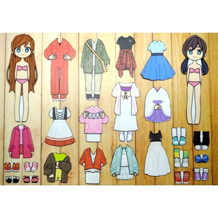 Bongkar pasang baju kertas magnet Dress up doll busy page BP Bpan Lily - MG