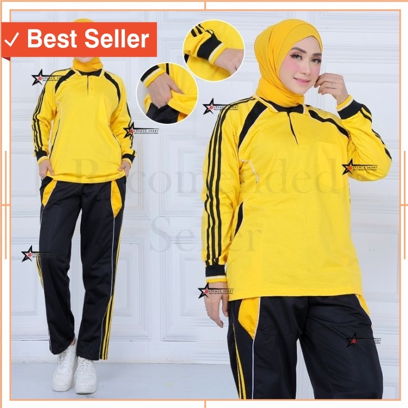 Kekinian Sport Olahraga Senam zumba aerobik Gym Murah / Baju Olahraga Wanita 1 Set Terbaru / Setelan