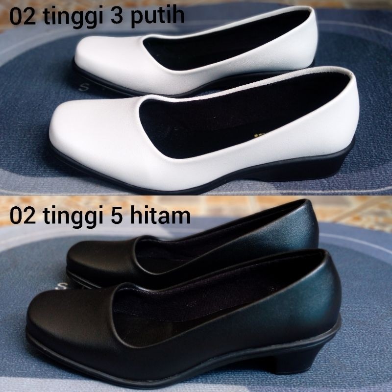 D3 Sepatu Pantofel Wanita Sepatu Pantofel Putih Wanita Kerja Formal Perawat