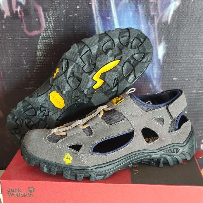 Sepatu Sandal Gunung Outdoor Outsole Karet Vibram Anti Slip / Sendal Hiking Pria / Sandal Outdoor An