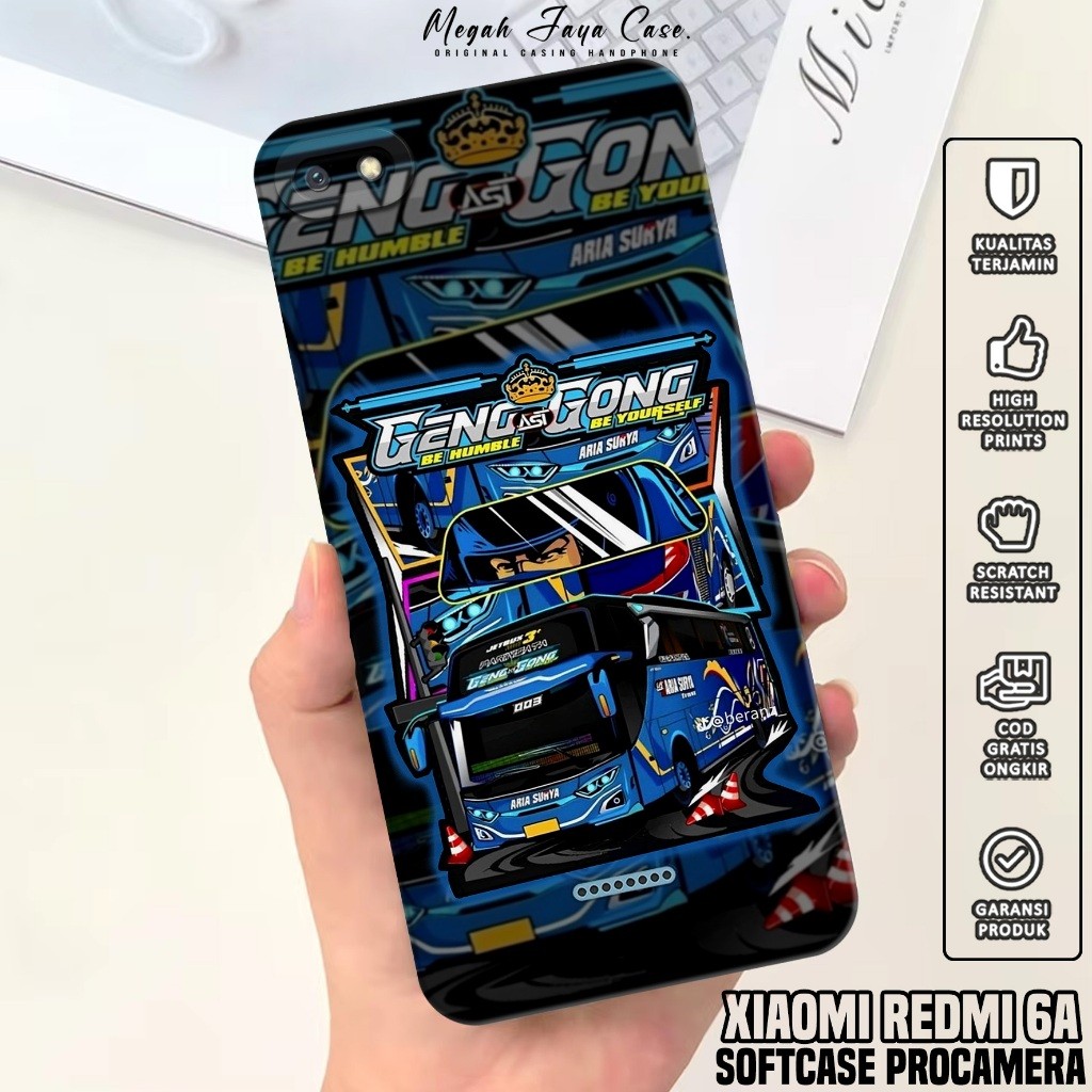 Case Hp Xiaomi Redmi 6A - Softcase Xiaomi Redmi 6A Motif BUS TELOLET - Casing Hp Xiaomi Redmi 6A - S