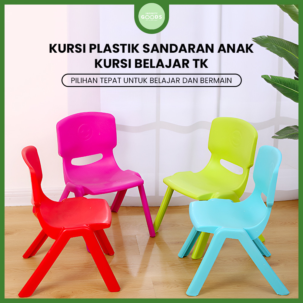 KAN Kursi Plastik Sandaran Anak Kursi Sekolah TK Kursi Belajar