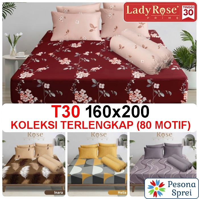 SPREI LADY ROSE 160x200 / SPREI LADY ROSE QUEEN / SPRAI LADYROSE 160x200