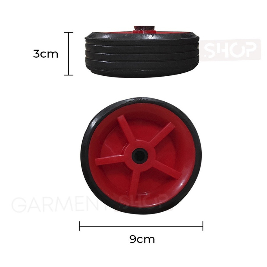 Roda Troli Barang 4 Inch Hand Truck Trolley Ban Karet Dorongan Gerobak Tebal CORNELSTORE