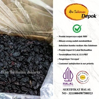 

KISMIS HITAM 250 GR / DARK RAISINS 250 GR / BLACK BROWN RAISINS 250 GR / KISMIS 250 GR Abu Sulaiman Store Depok