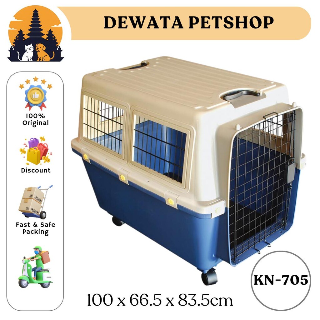 Kennel Box Pet Crate Cargo Travelling Anjing Besar XL KN 705