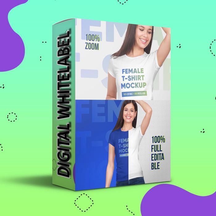 Mockup Kaos Wanita Premium