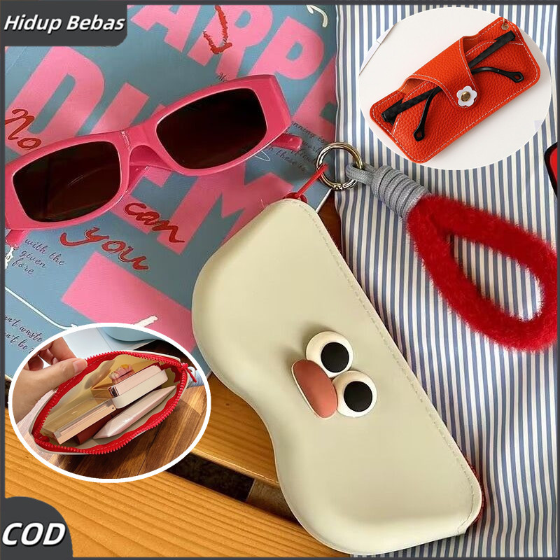 Pouch Kacamata Handmade Genuine Leather Glasses Leather Glasses Case Sarung Pelindung Kulit PU Leath