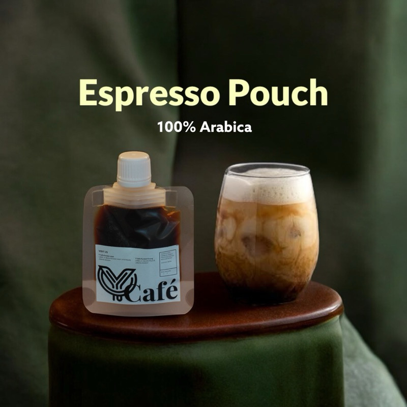 

Double Shot Espresso Pouch ( 100% Arabica ) | Kopi Instan 45ml | Praktis Tinggal Tuang By Y Cafe