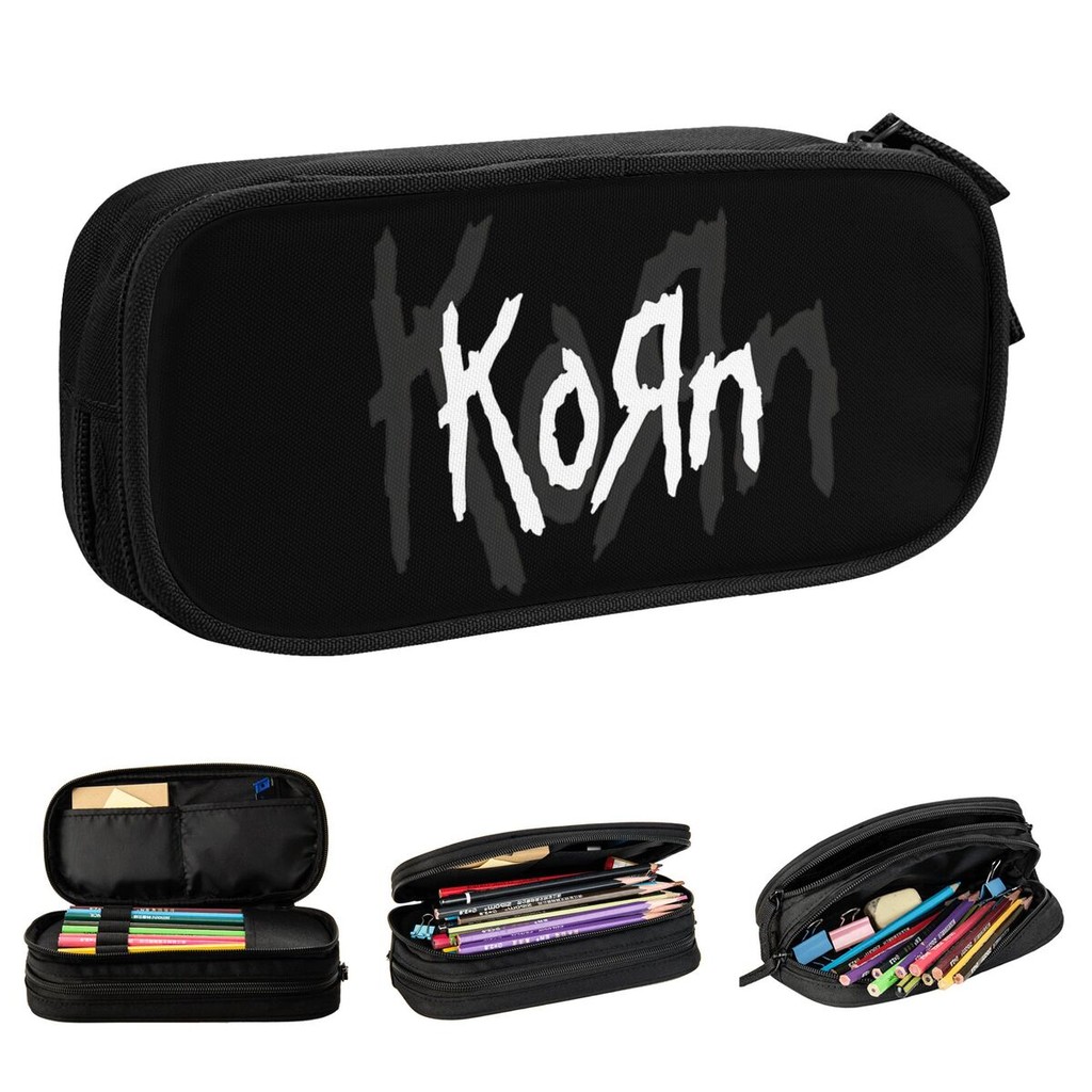 

Korn Rock Music Pencil Cases Cute Pen Bags Student Large Storage School Supplies Cosmetic Pencilcases