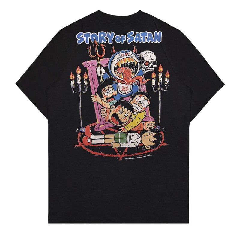 Tshirt DOWNFORLIFE X DORAEMON Story of Satan | Kaos band Downforlife
