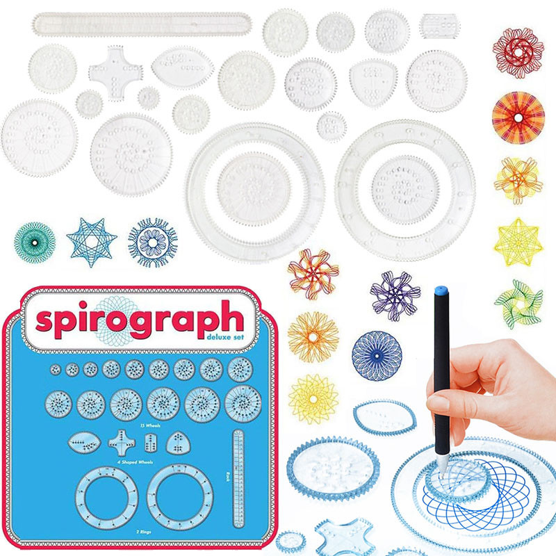 

22pcs Spirograph Spiral Art Drawing Kit The Classic Way to Make Countless Amazing Designs For Kids Drawing Rulers Toys Set