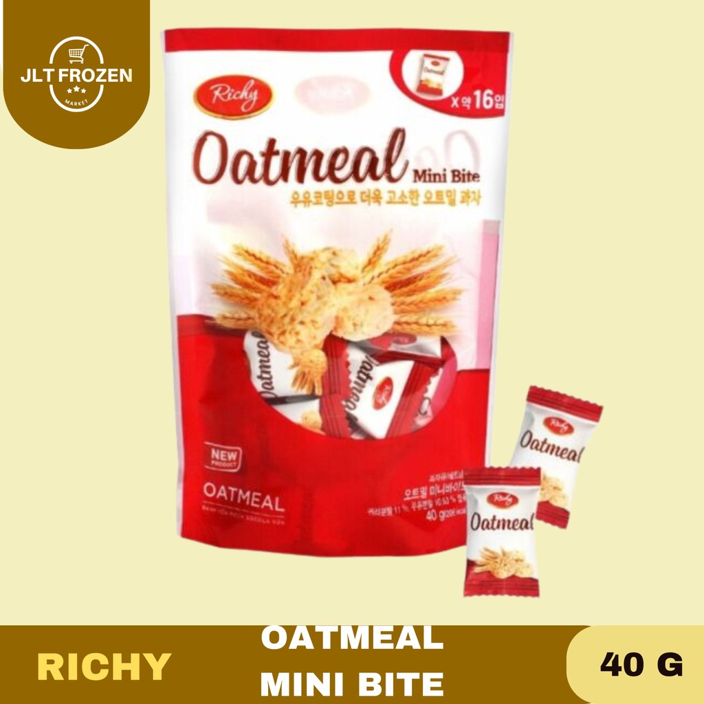 

Richy Oat Meal / OatMeal / Mini Bite / Sereal / Cereal / Snack / Import Vietnam Naraya Pouch 40g